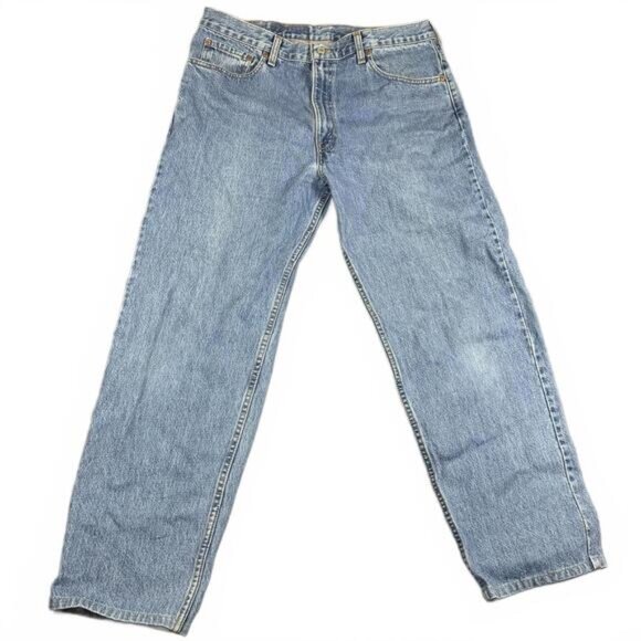 Levis 550 Mens 3834 TF 3430 Relaed Fit Tapered Leg Jeans Vintage Light Blue - Picture 1 of 11